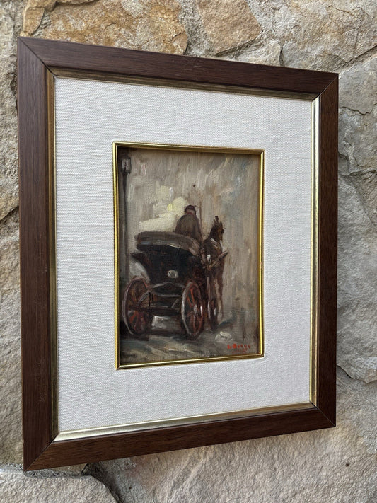 Quadro -La Carrozzella- dipinto a olio