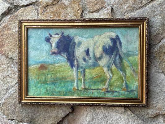 Quadro -Bovino- realizzato a pastello su carta