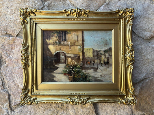 Quadro -Paesaggio Urbano- dipinto a olio