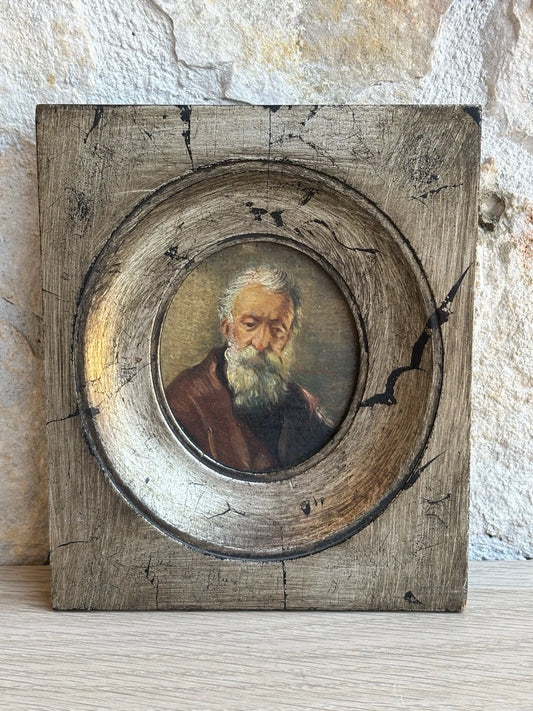 Quadro Miniatura Vintage Dipinto a Olio