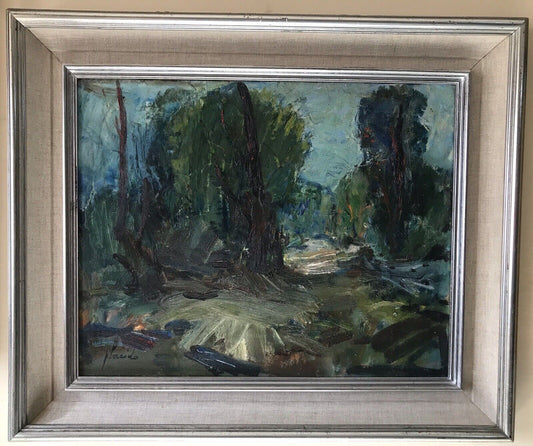 QUADRO ERRICO PLACIDO - PAESAGGIO-DIPINTO A OLIO SU TAVOLA