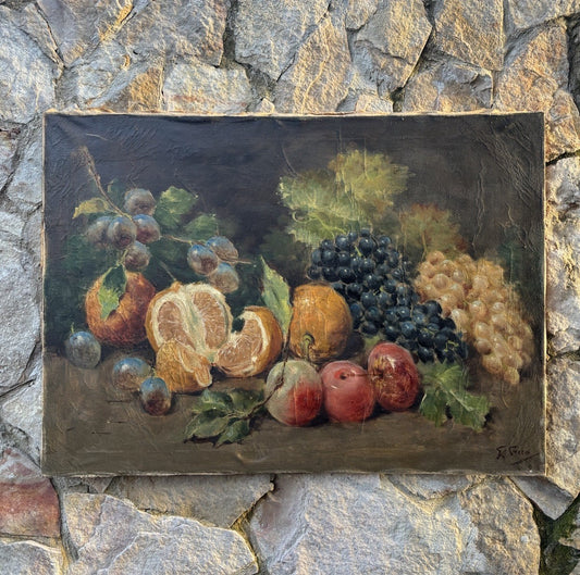Quadro antico -Natura Morta- Giuseppe Alberto Cocco dipinto a olio su tela