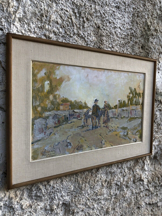 Quadro vintage -Paesaggio- dipinto a olio