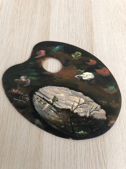 Quadro vintage -Marina- dipinto a olio su tavolozza