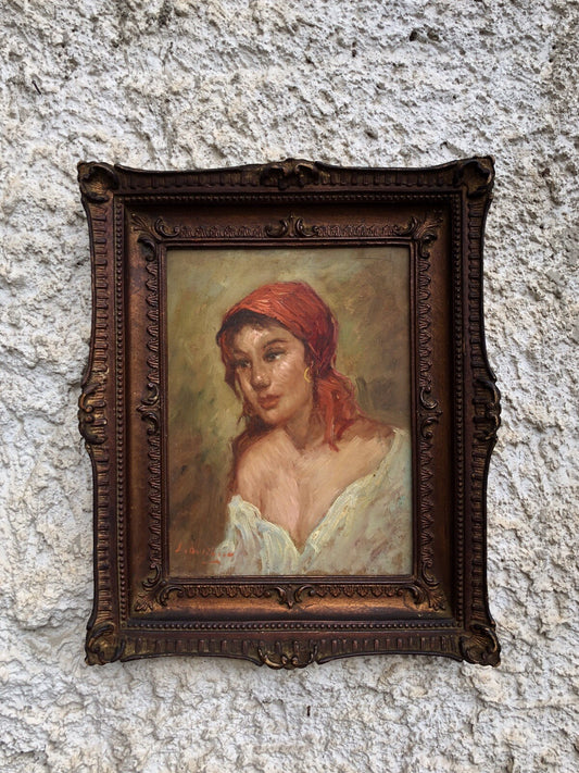 Quadro vintage -Figura Donna- dipinto a olio