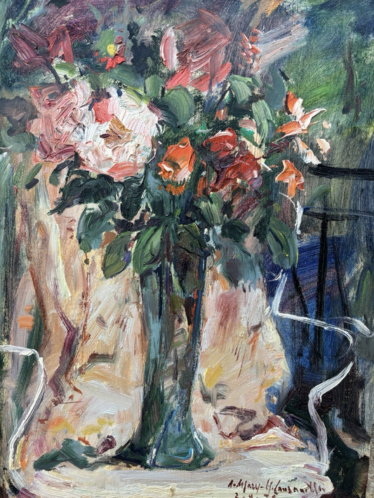 Quadro -Vaso Con Fiori- Nicola Canzanella dipinto a olio su tela