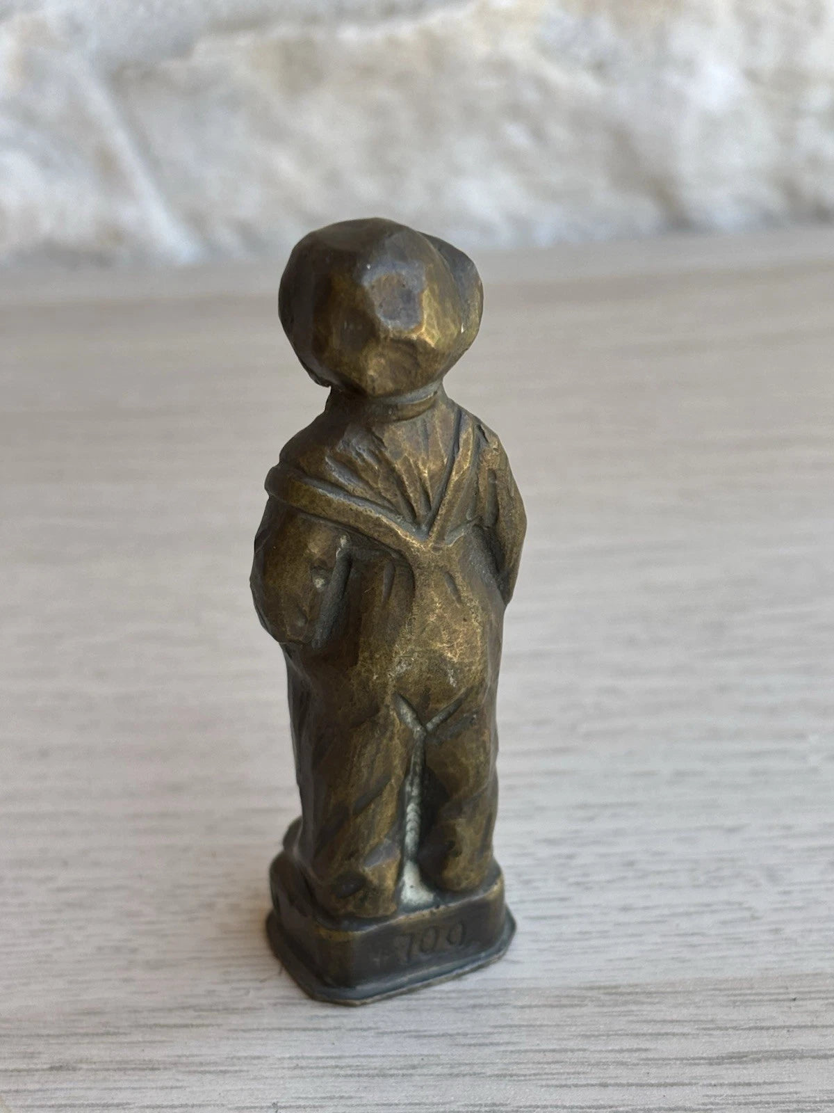 Timbro sigillo in bronzo con iniziali "CD"