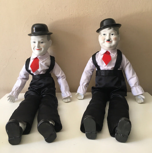 Bambole da collezione Stanlio e Ollio vintage