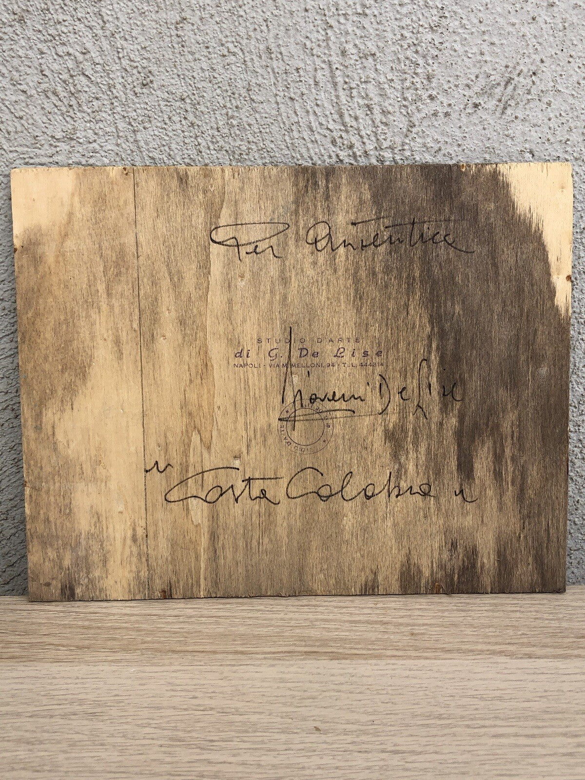 Quadro vintage -Costa Calabra- dipinto a olio su tavoletta