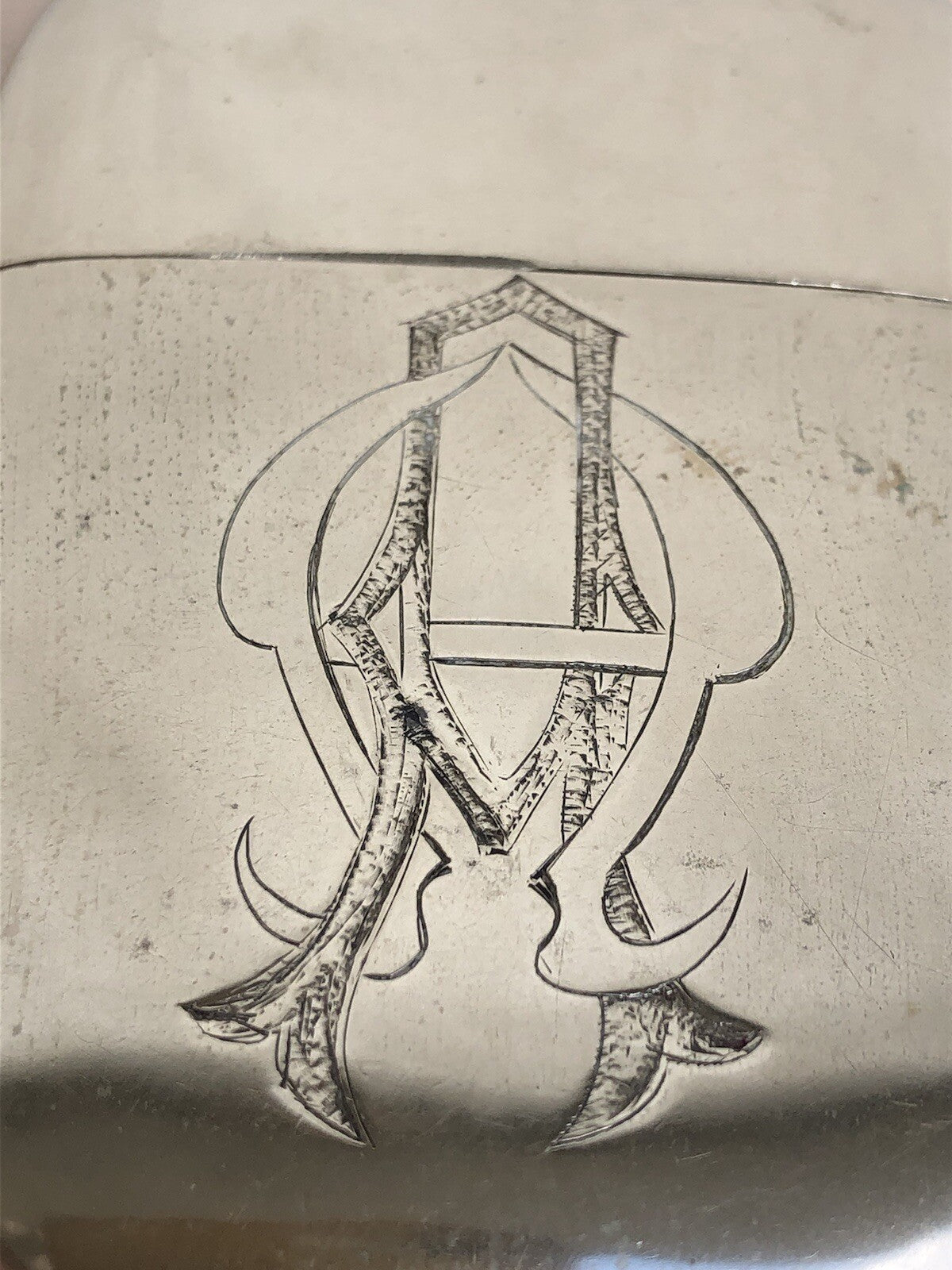 Scatola Vintage In Metallo Con Iniziali