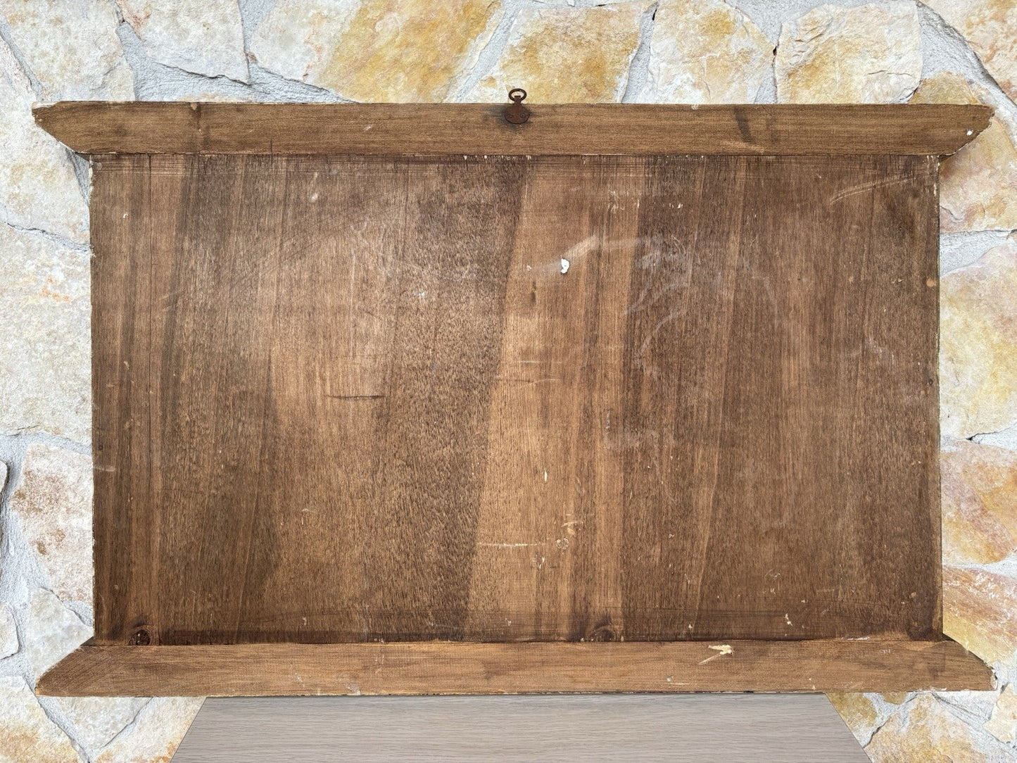 Grande Icona Religiosa Vintage In Legno Fiorentino