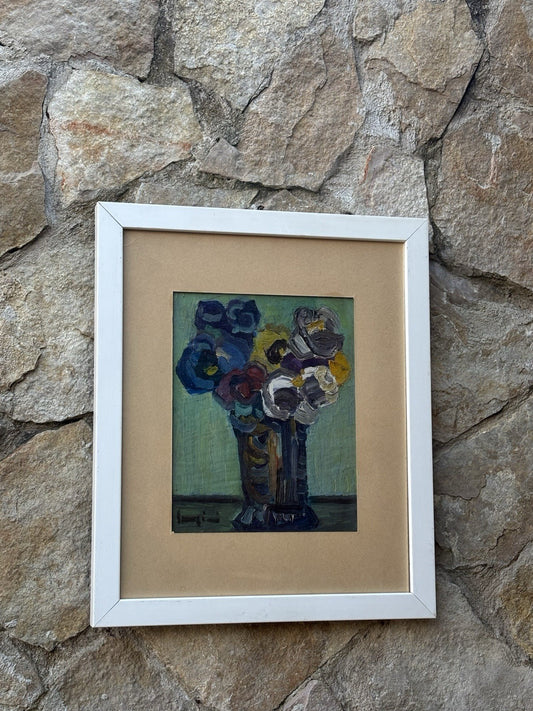 Quadro -Vaso Con Fiori Di Campo- Mario Sangiovanni- dipinto a olio