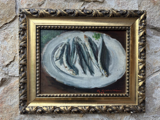 Quadro -Natura Morta- dipinto a olio su tavoletta