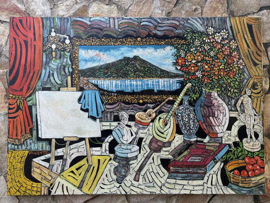 Quadro -Romanticismo- Marcello Piacentini dipinto a olio su tela