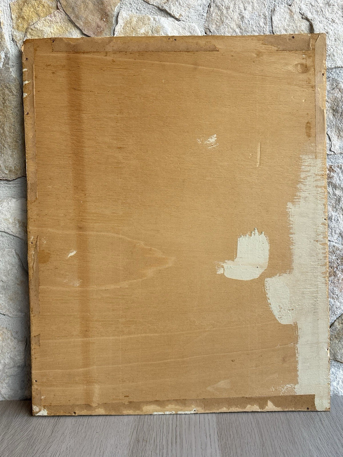 Quadro -Vicolo Con Figure- Raffaele Barscigliè dipinto a olio su tavoletta