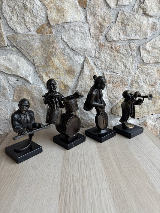 Sculture In Bronzo Vintage “Musicisti”