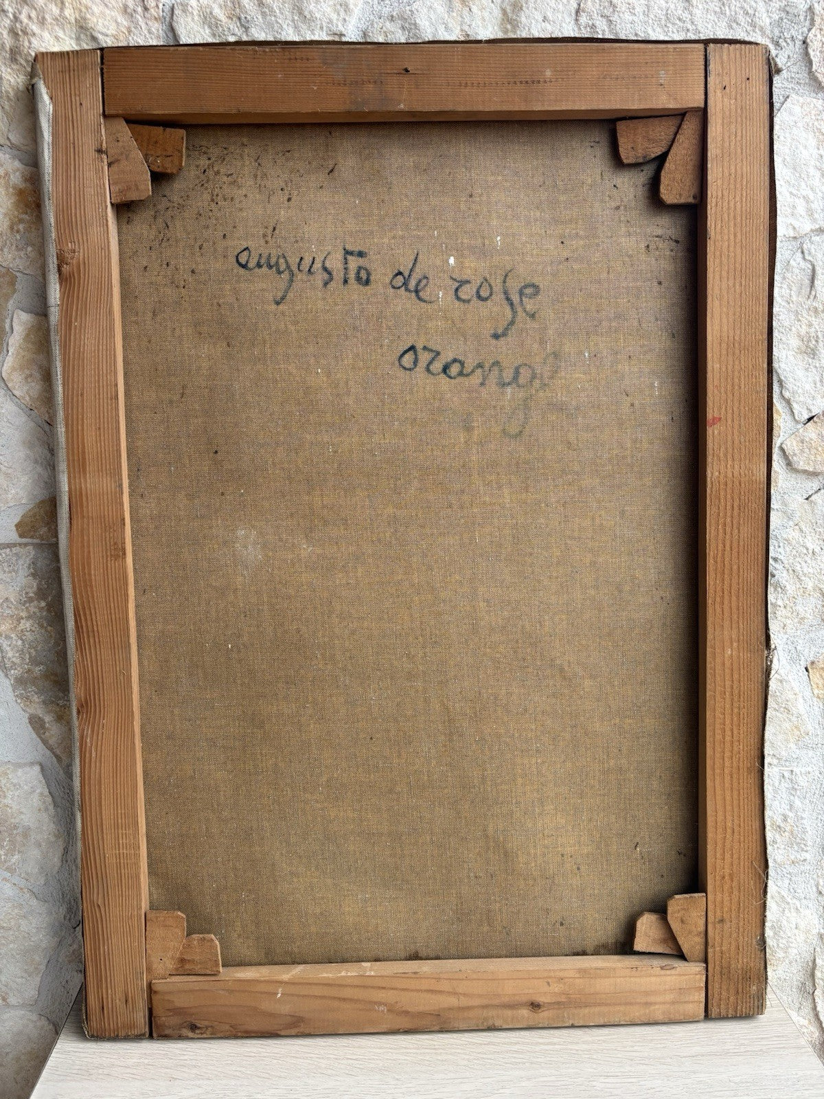 Quadro -Figura Di Donna- Augusto Orange De Rose dipinto a olio su tela