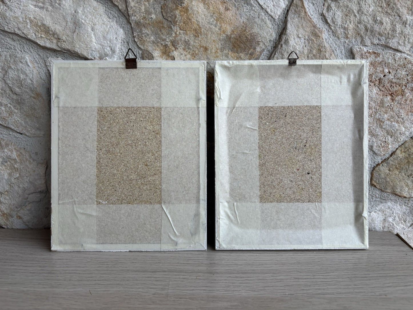 Coppia di quadri -Figure Astratte- Mario Sangiovanni dipinti ad olio