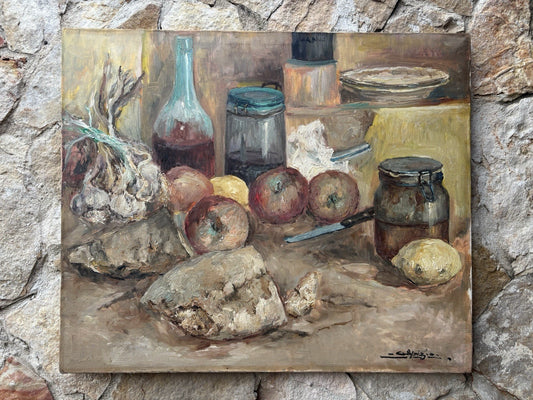 Quadro -Natura Morta- dipinto a olio su tela