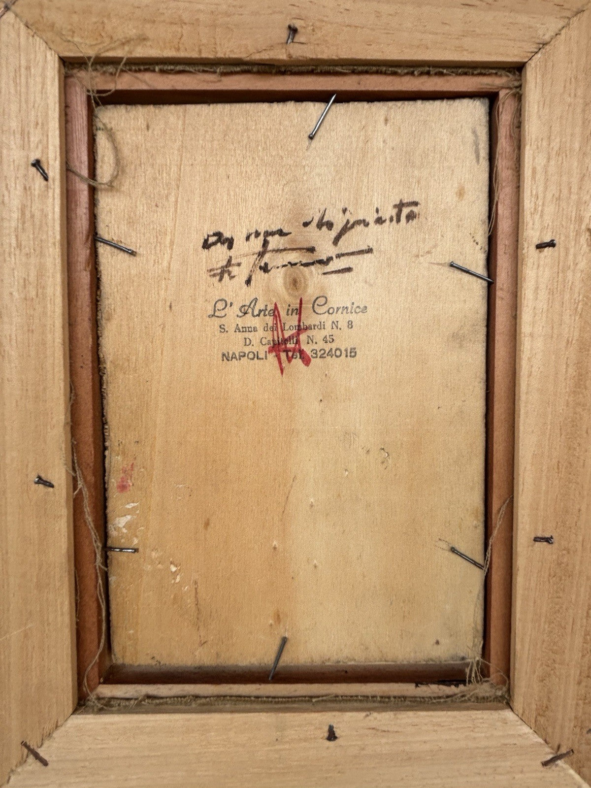 Quadro -Profilo Di Donna- Francesco Tammaro dipinto a olio su tavoletta