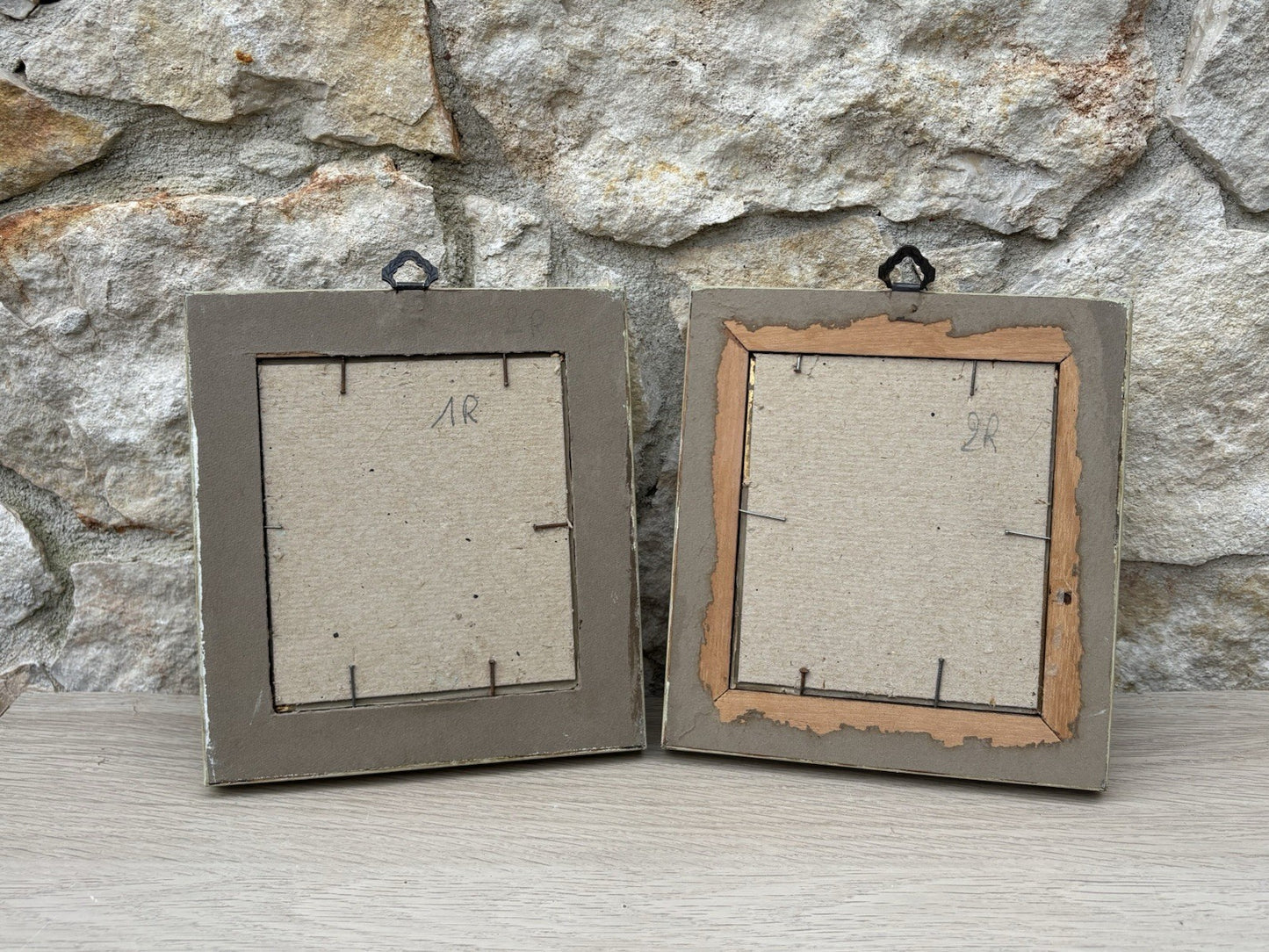 Coppia Di Quadri Vintage, Ritratti Dipinti A Olio