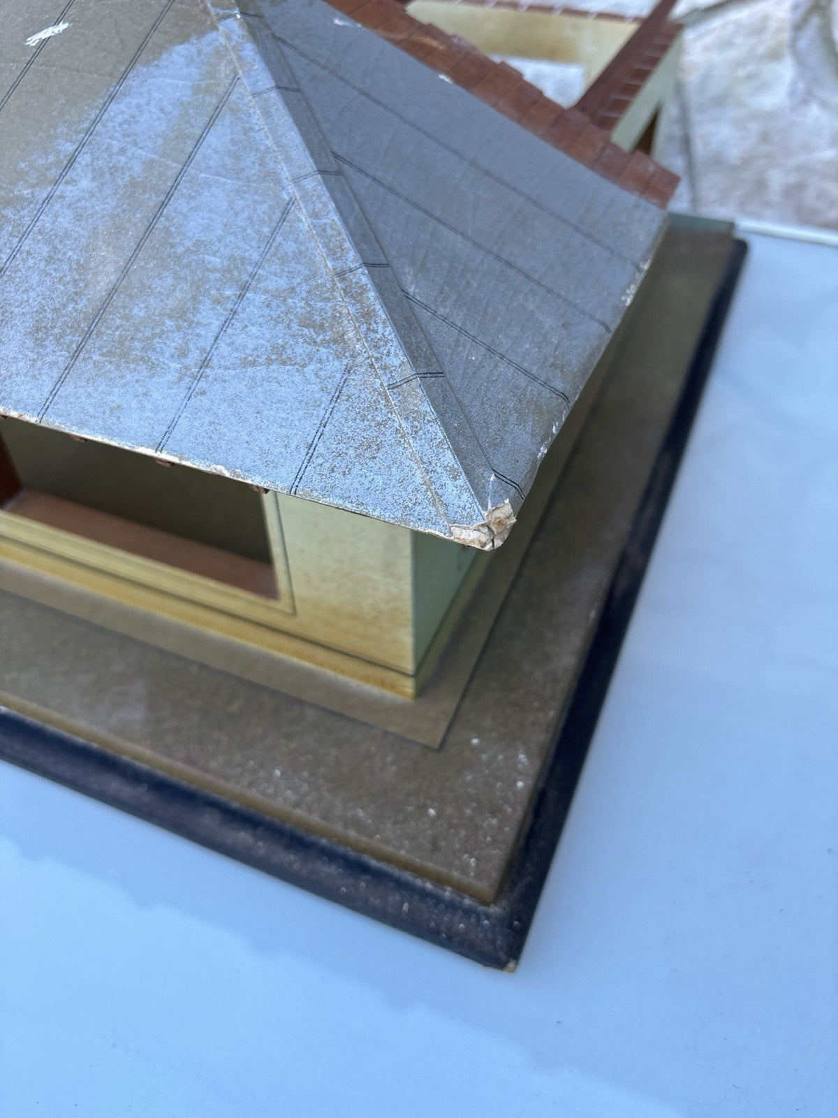 Modello Architettonico Vintage In Legno- V.Toffoli E Figli