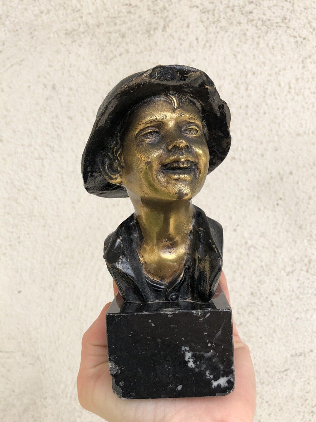 Scultura In Bronzo Vintage “Scugnizzo”