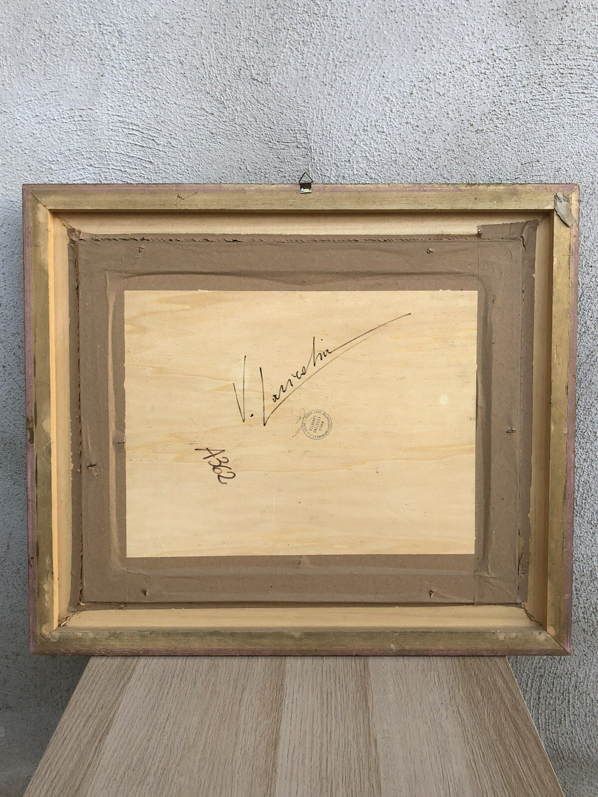Quadro vintage -Marina Con Barche- dipinto a olio