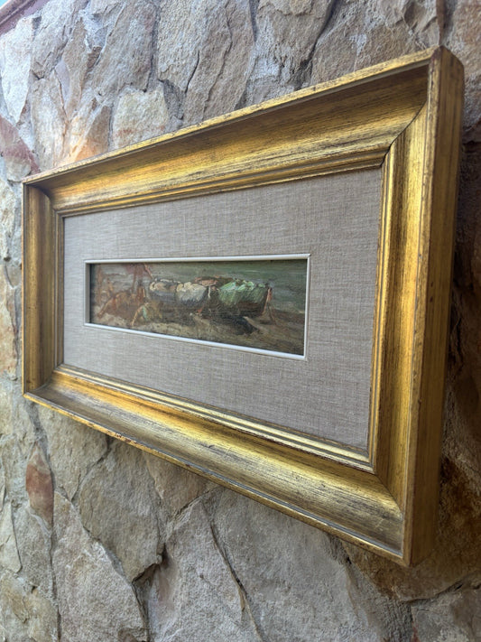 Quadro -Bagnanti- dipinto a olio