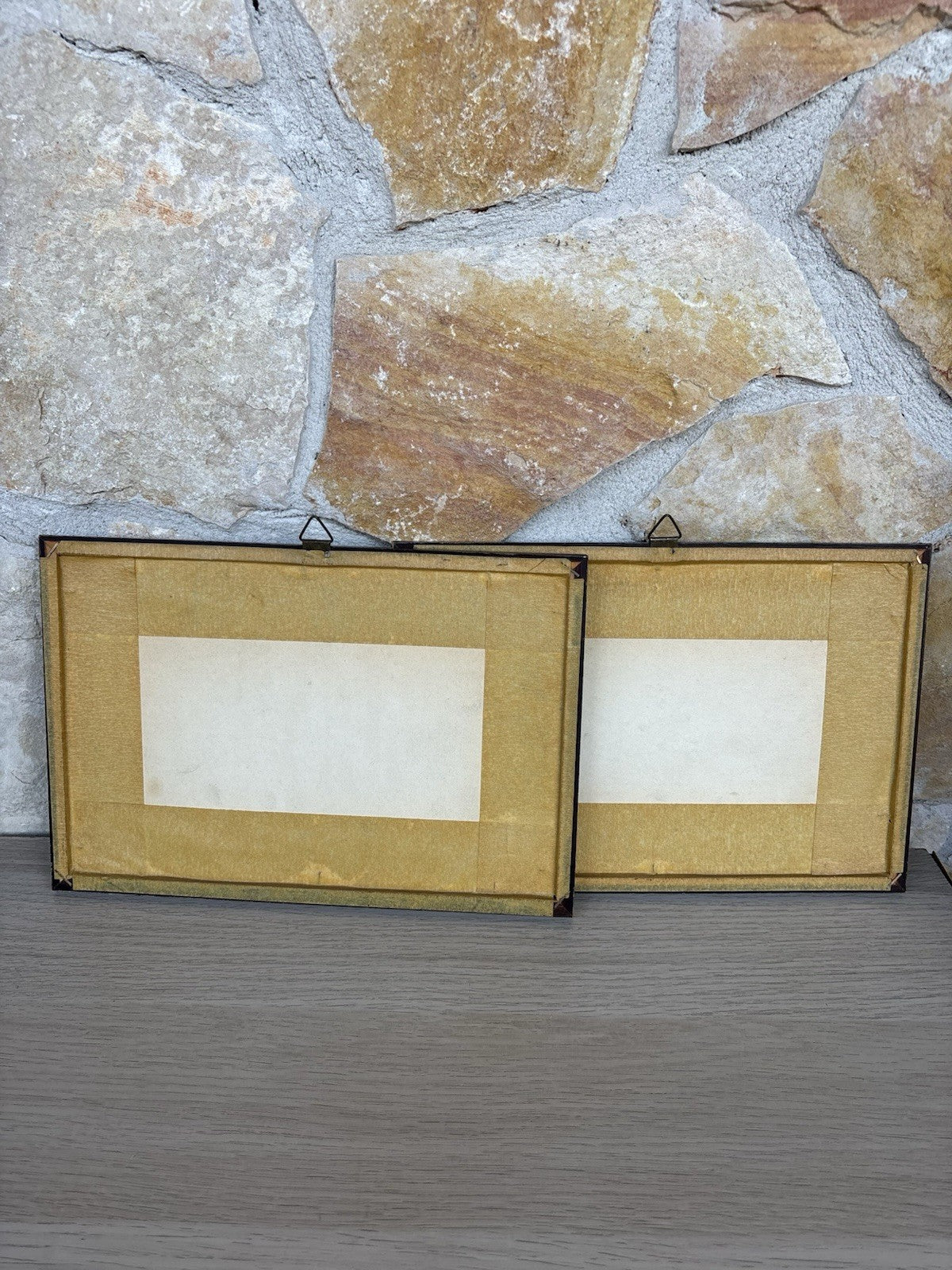 Coppia Di Quadri Vintage- Amorini- Gouache Dipinti A Mano