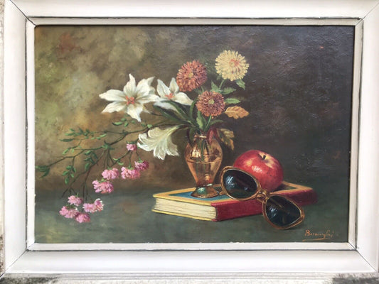 Quadro vintage -Natura Morta- dipinto a olio