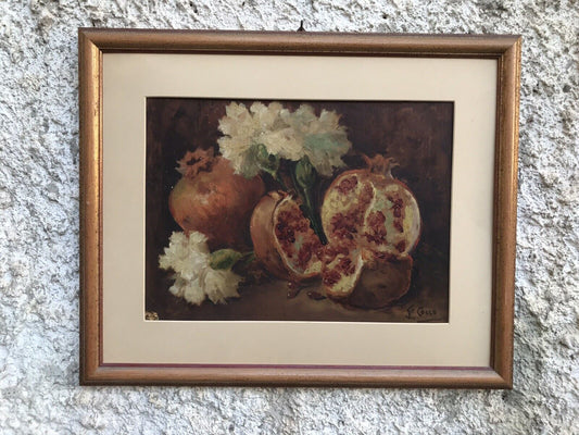 Quadro dipinto antico -Natura Morta- Giuseppe Alberto Cocco