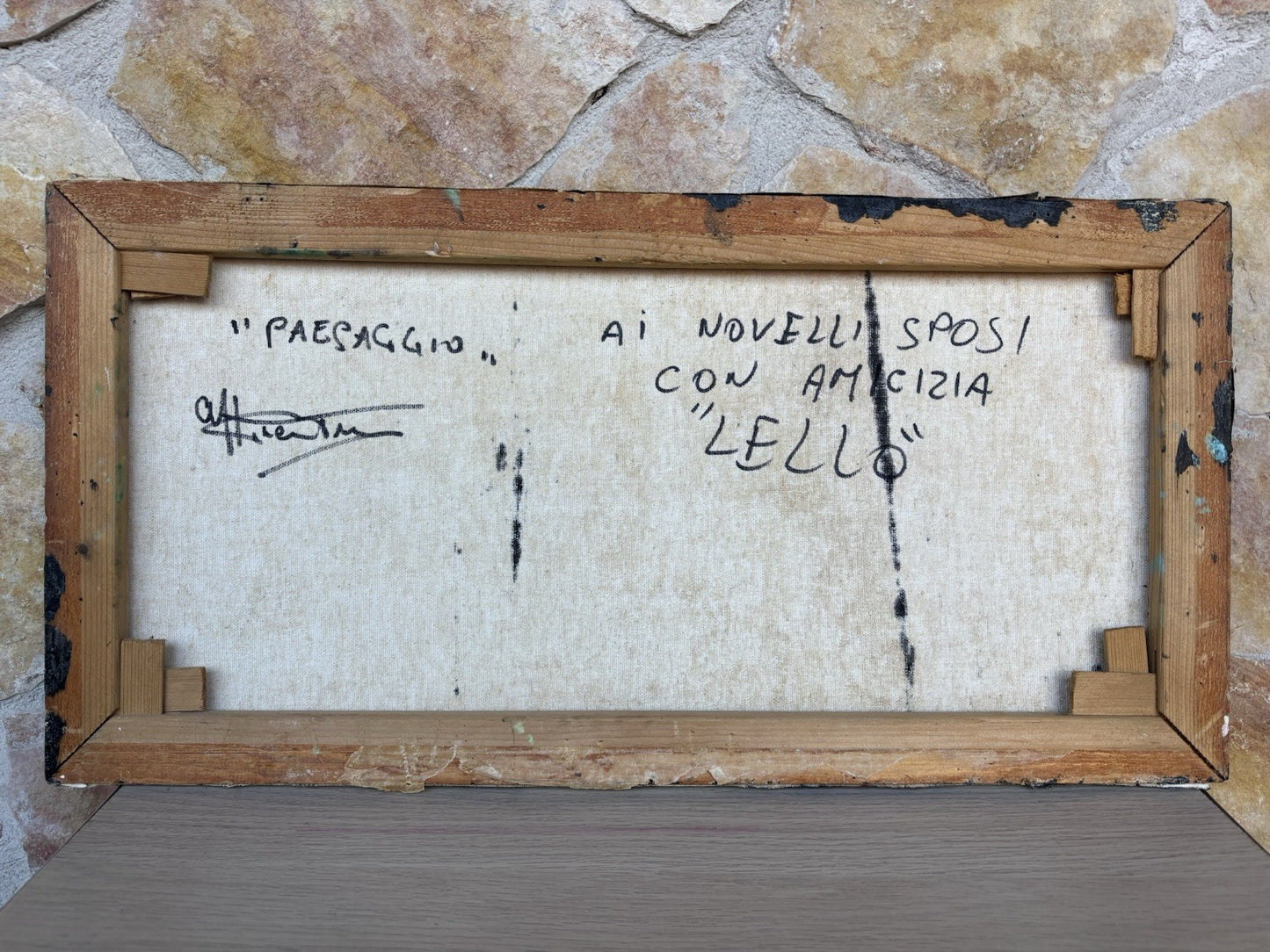 Quadro -Paesaggio- Marcello Piacentini dipinto a olio su tela