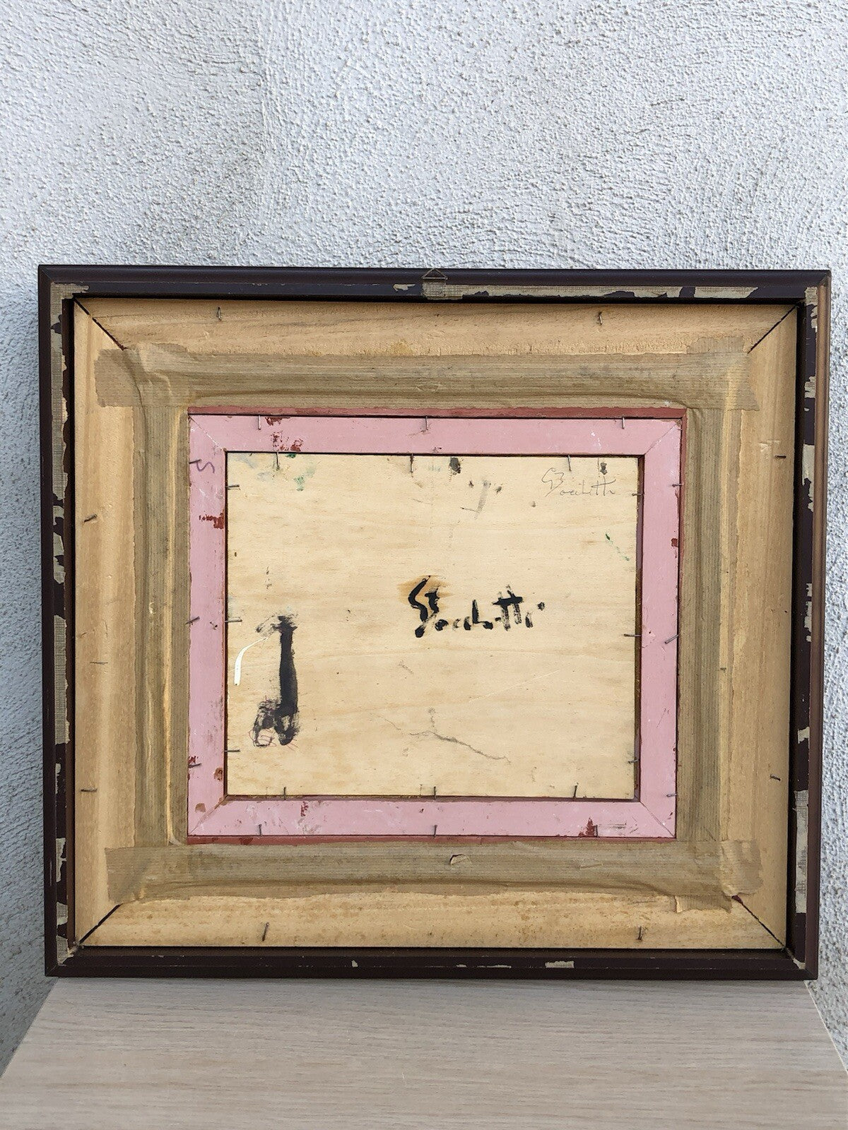 Quadro vintage -Ulivi- dipinto a olio su tavoletta