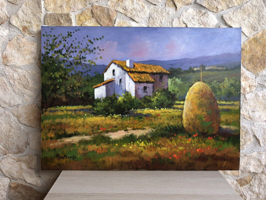 Quadro -Paesaggio- dipinto a olio su tela