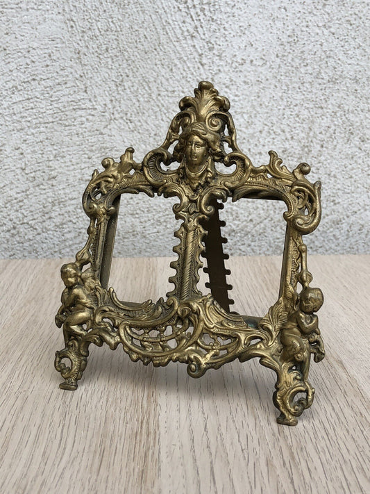 Cornice Per Foto- Portafoto Vintage Da Tavolo In Ottone