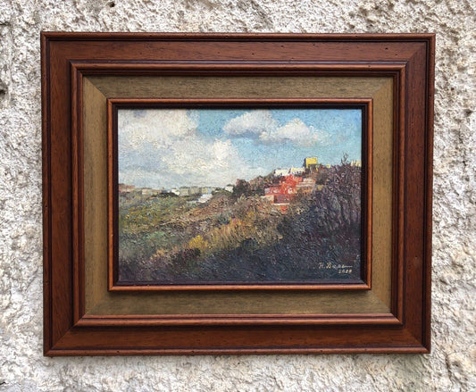 Quadro vintage -Panorama- dipinto a olio su tela