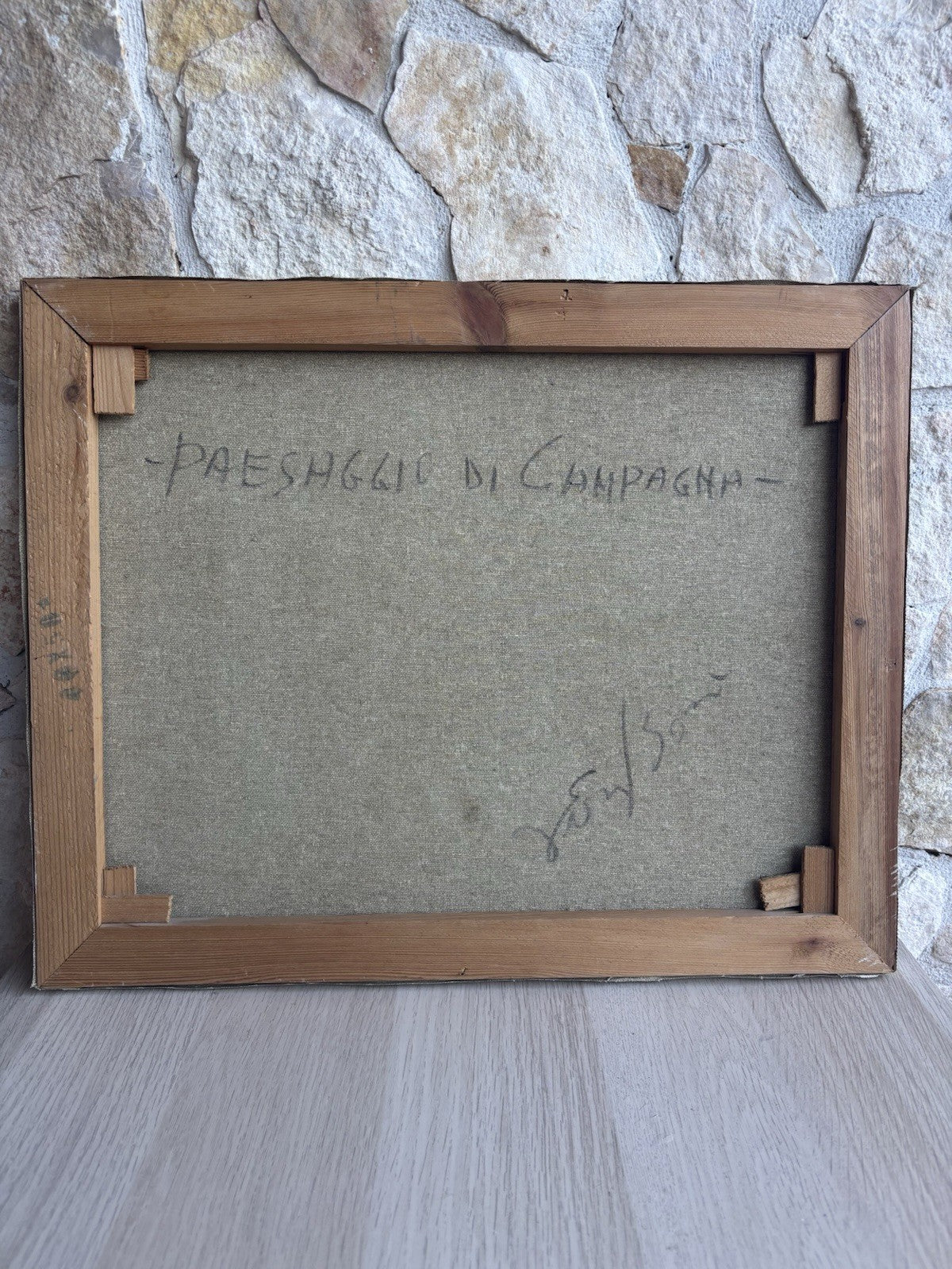 Quadro -Paesaggio Di Campagna- Enrico Bonè dipinto a olio su tela