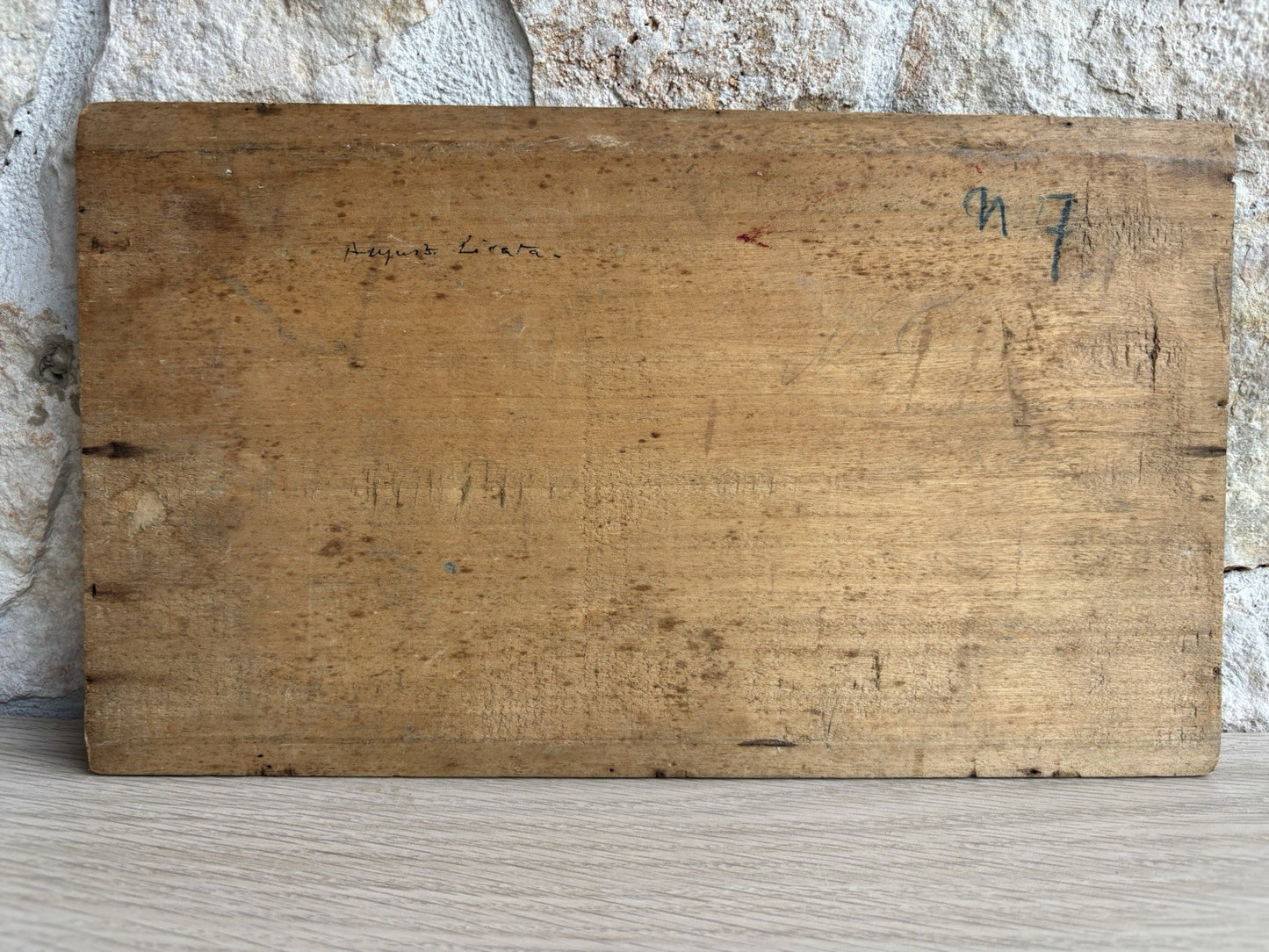 Quadro antico -Paesaggio Con Gregge- Augusto Licata dipinto a olio su tavola