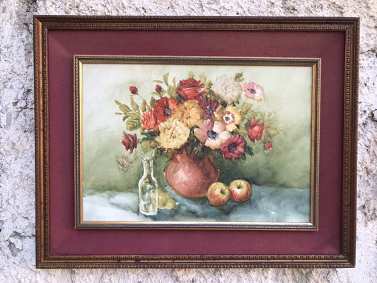 QUADRO VINTAGE - NATURA MORTA- DIPINTO A OLIO SU TELA