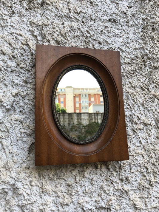 Specchio vintage con cornice in legno