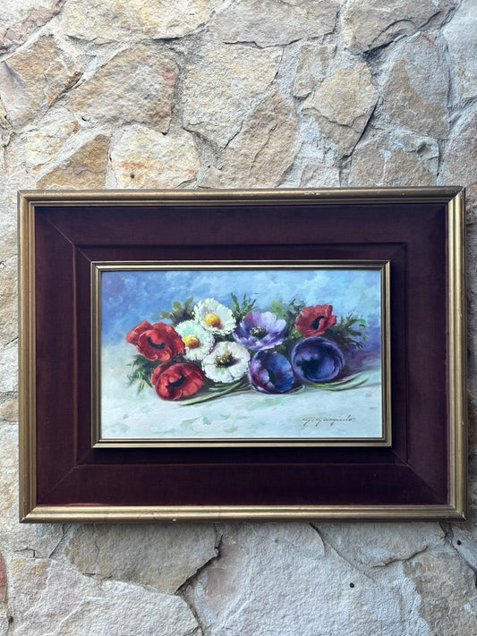 Quadro -Fiori- Giuseppe Gargiulo dipinto a olio