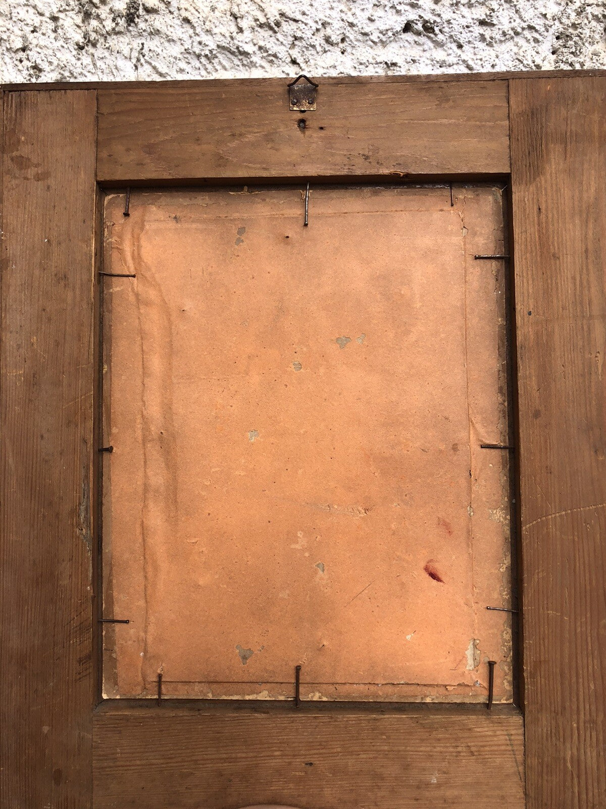 Quadro vintage -Monaca- dipinto a olio su cartoncino