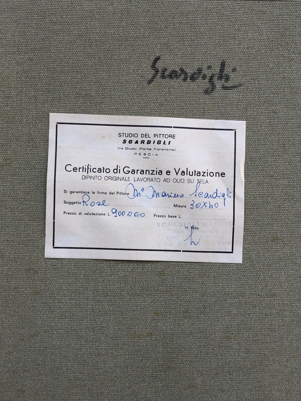 Quadro vintage -Natura Morta- dipinto a olio su tela