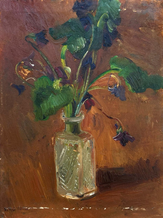 Quadro -Vaso Con Fiori- Mario Vittorio dipinto a olio