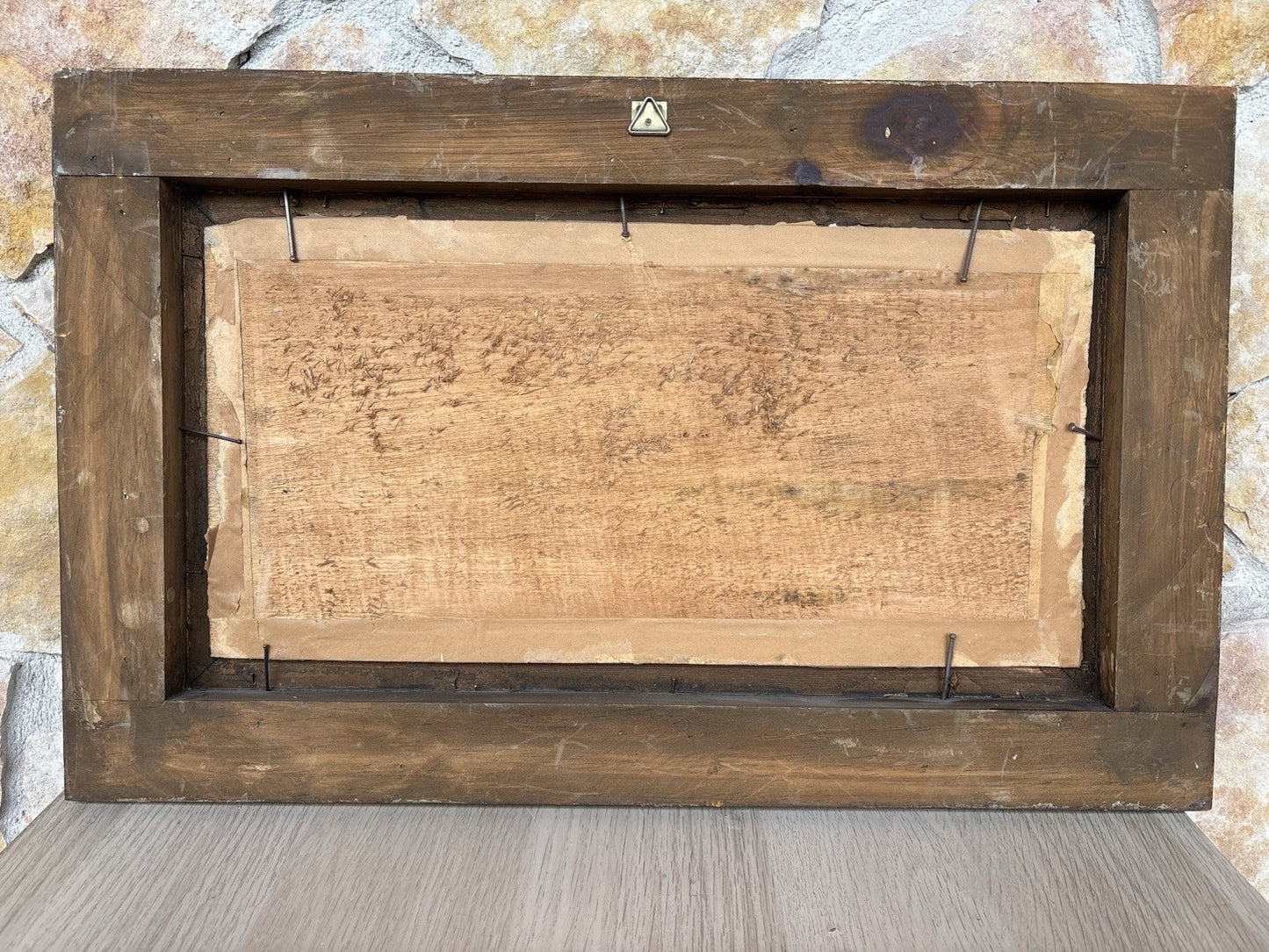 Quadro antico -Paesaggio- dipinto a olio su tavola