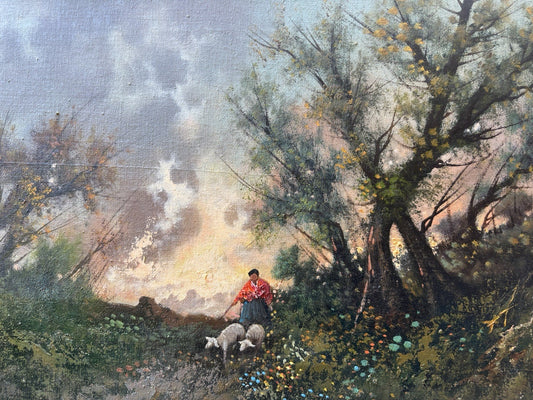 Quadro -Paesaggio- dipinto a olio su tela