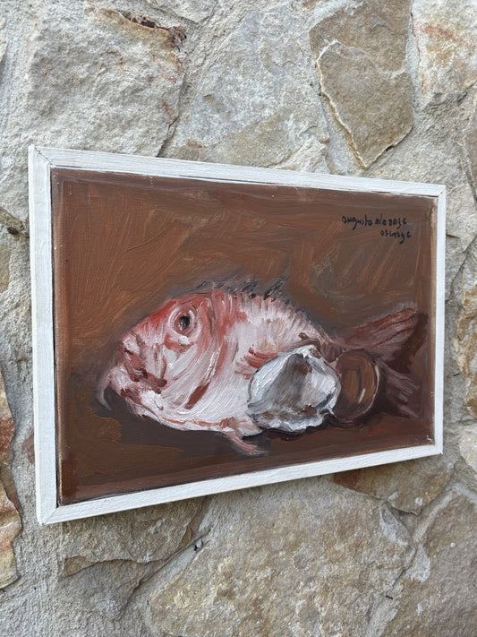 Quadro -Natura Morta- Augusto Orange De Rose dipinto a olio su tela