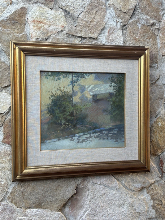 Quadro -Dalla Mia Finestra- Benedetto Caldara realizzato a pastello