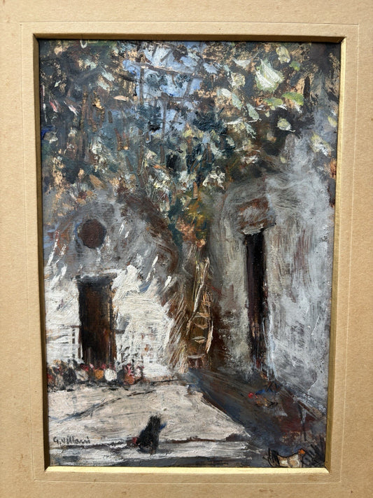 Quadro -Interno Di Cortile- Gennaro Villani dipinto a olio